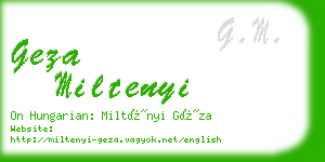 geza miltenyi business card